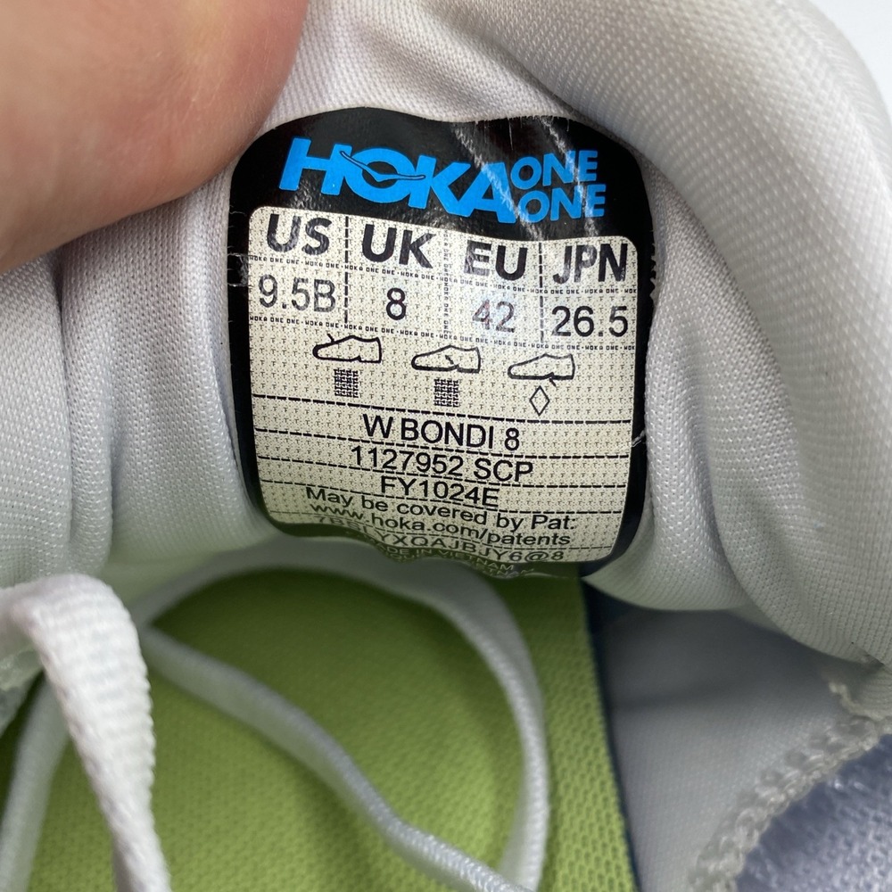 Hoka One One Bondi 8 Running Shoes Womens 9.5B Sea Ice Pink Twilight Max Cushion - Picture 8 of 8